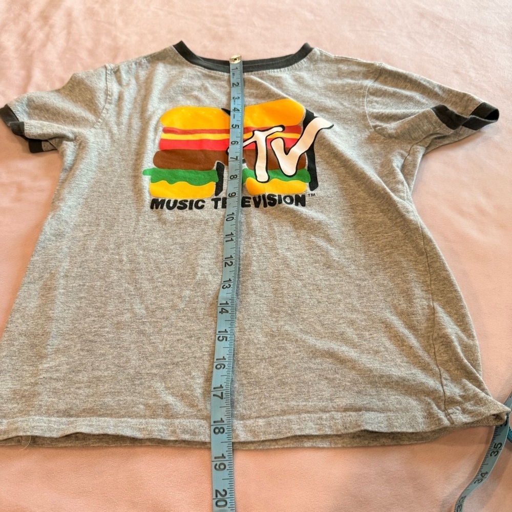 MTV Charcoal and Gray Crewneck tee shirt